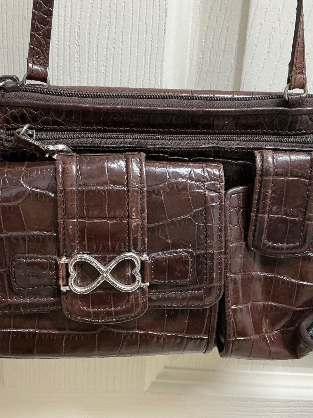 Vintage Brighton Organizer Crossbody Shoulder bag